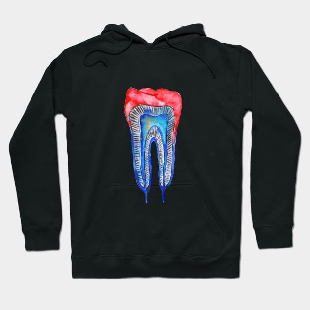 Tooth Hoodie by RosaliArt